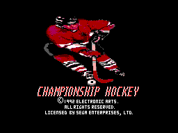 Championship Hockey (Europe) Title Screen